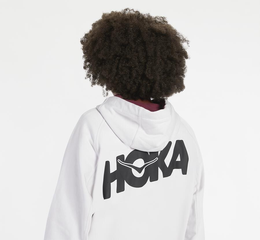 Hoka One One Hoodie Womens White - Bondi - 80749GMWH